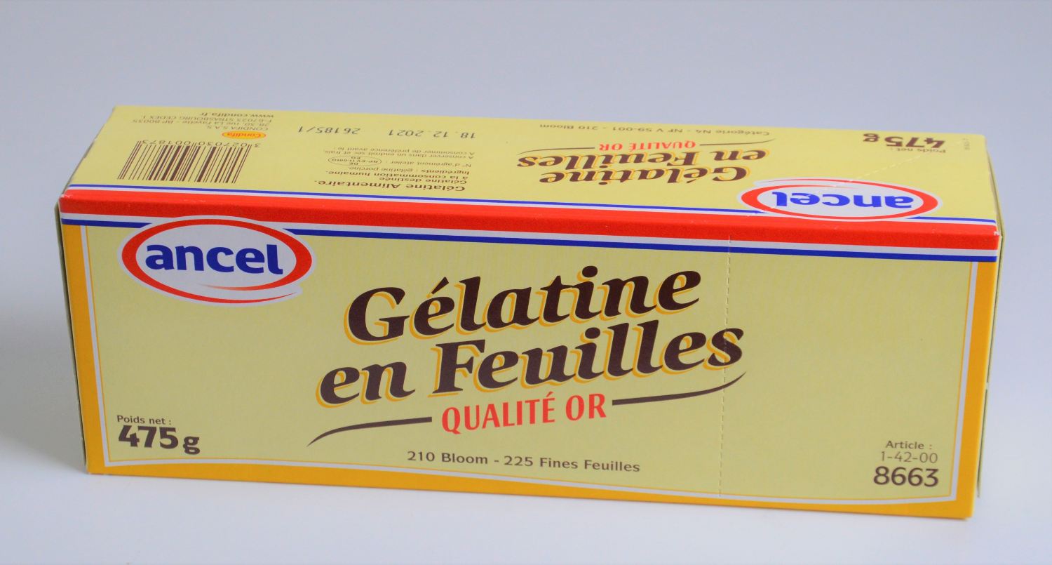 Gelatine Feuille Or 210 bloom 475gr