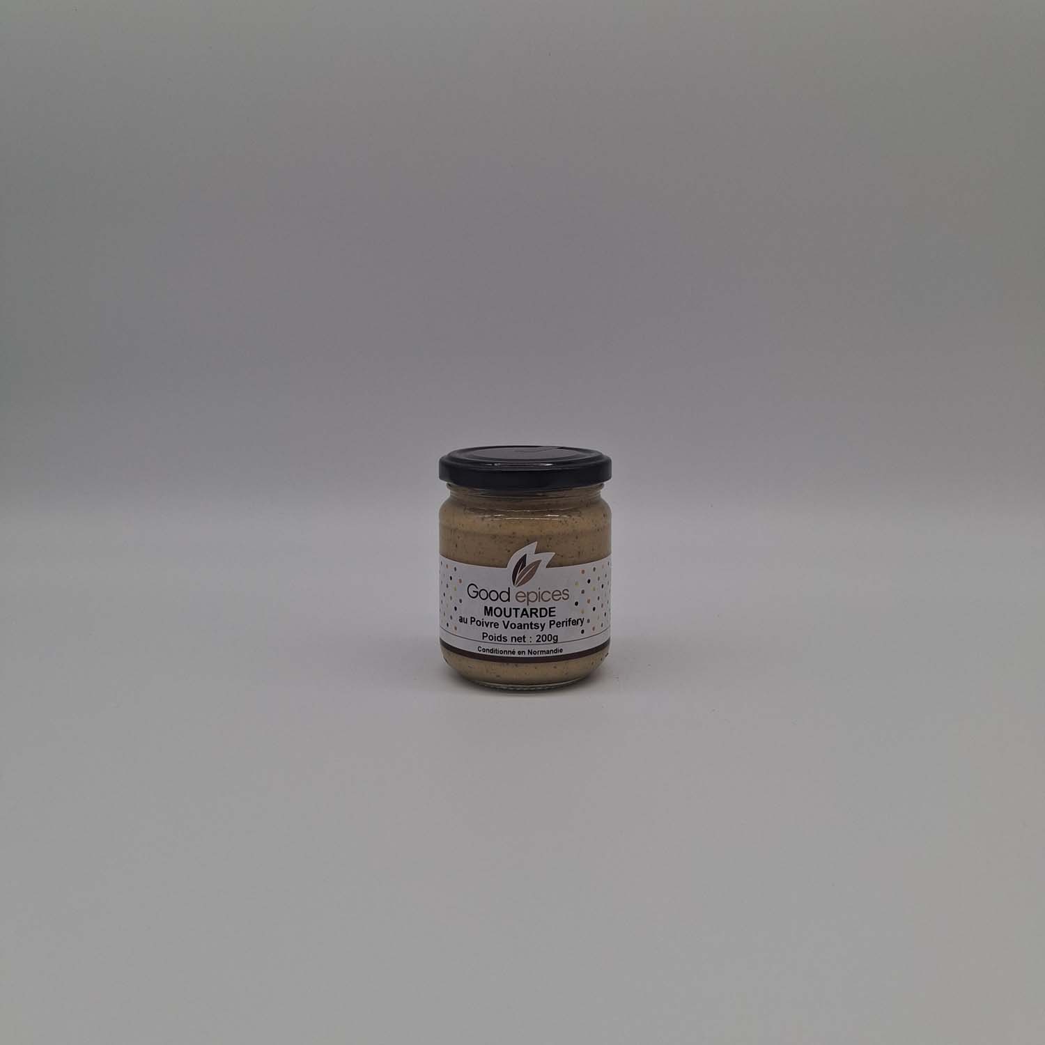 Moutarde de dijon au poivre de voansty 200gr
