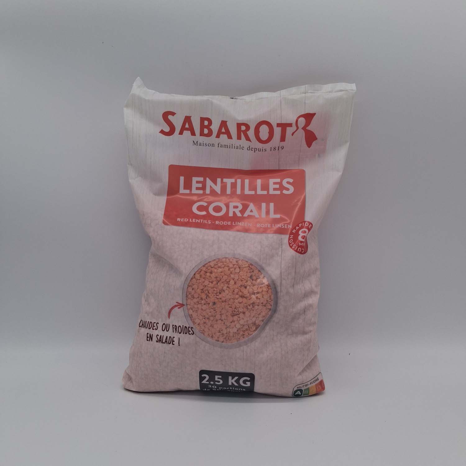 Lentille Corail sac 2.5kg