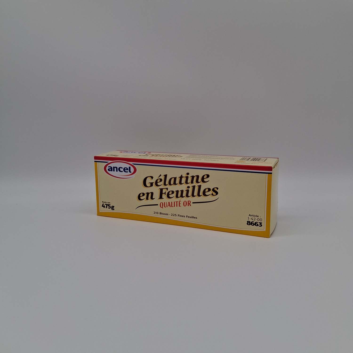 Gelatine Feuille Or 210 bloom 475gr