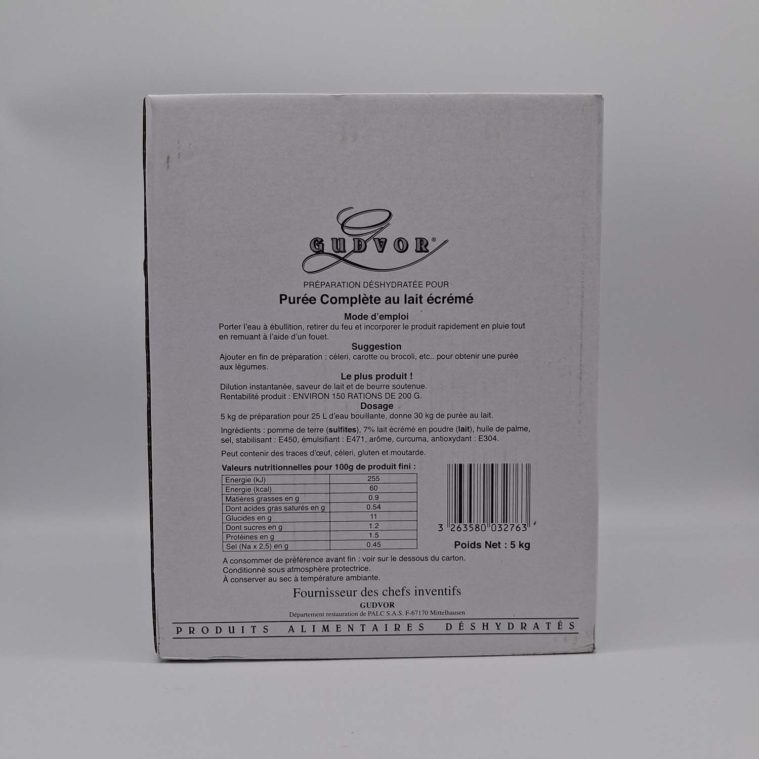 Puree Complete au lait Carton de 5kg